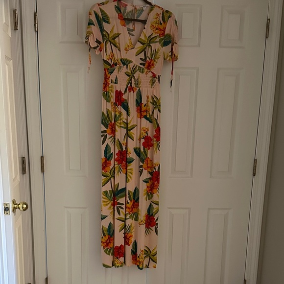 Bar III Floral Maxi Dress - Pink,Red, Green - Picture 1 of 5
